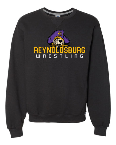 Reynoldsburg Wrestling Russell Athletic Cotton Crewneck Sweatshirt - Black - 5KounT2018