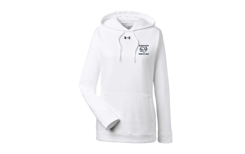 Randolph Wrestling Women's UA Hustle Fleece Hoodie - White - 5KounT