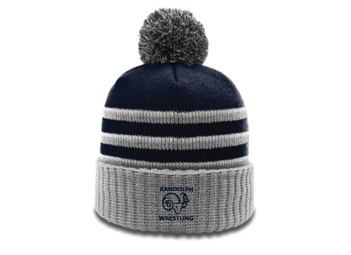 Randolph Wrestling Pom Beanie - Navy - 5KounT