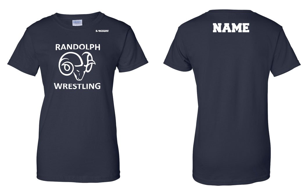 Randolph Wrestling Cotton Women's Crew Tee - Navy - 5KounT2018