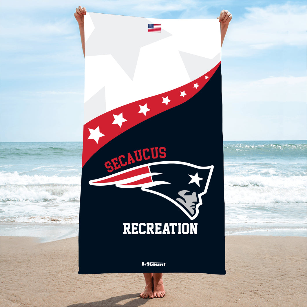 Secaucus Recreation Sublimated Beach Towel - 5KounT2018