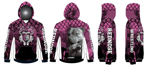 Red Nose Sublimated Hoodie - Pink - 5KounT