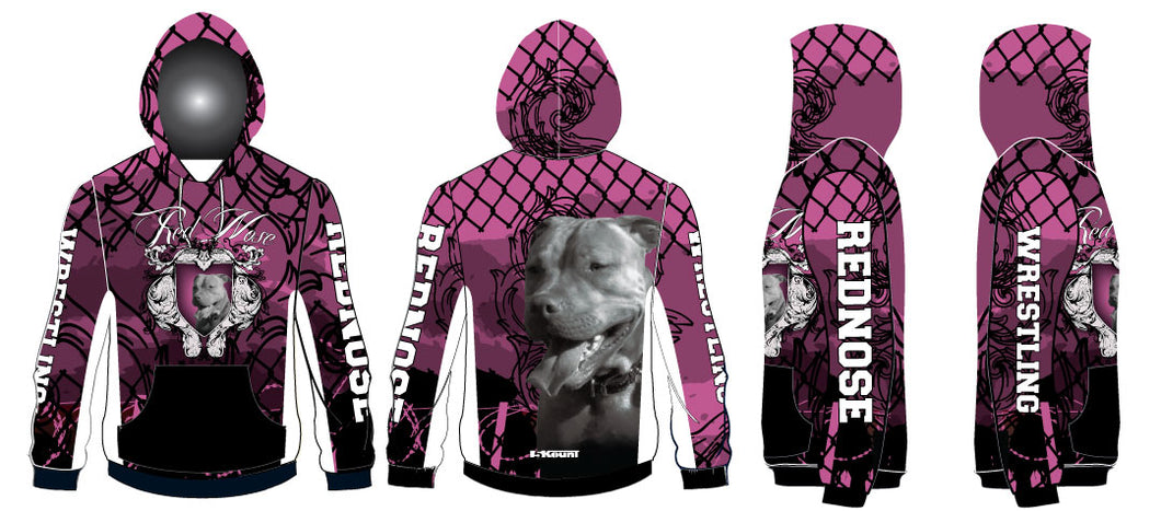 Red Nose Sublimated Hoodie - Pink - 5KounT