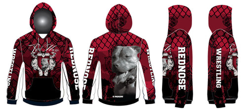 Red Nose Sublimated Hoodie - Red - 5KounT