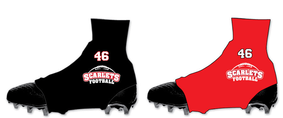 Scarlets Football Spats (Cleat Covers) - 5KounT