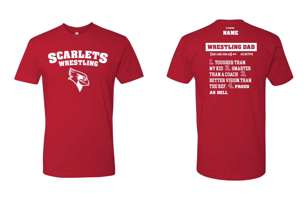 Scarlets Wrestling Cotton Crew Tee DAD Red - 5KounT