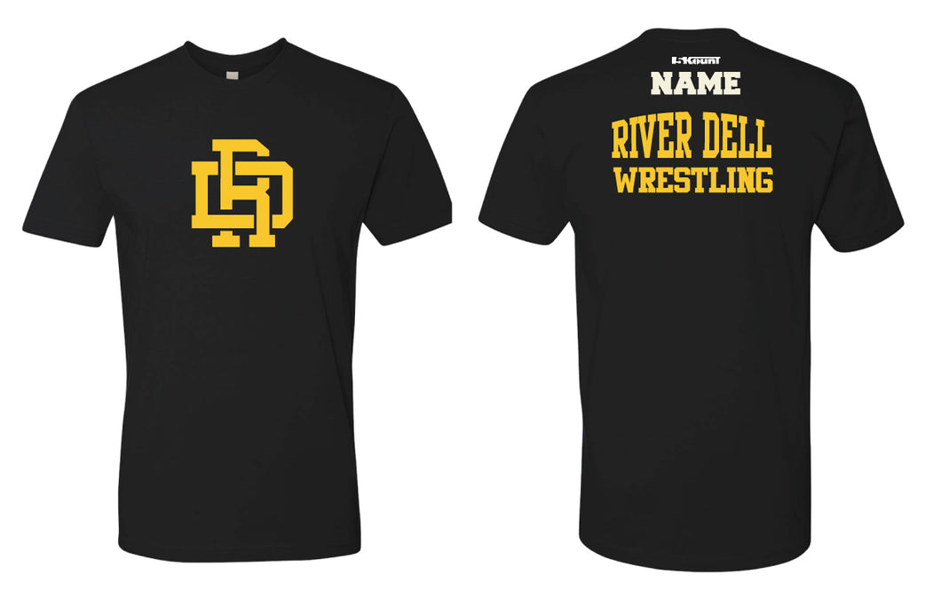 River Dell Wrestling Cotton Crew Tee - Black - 5KounT