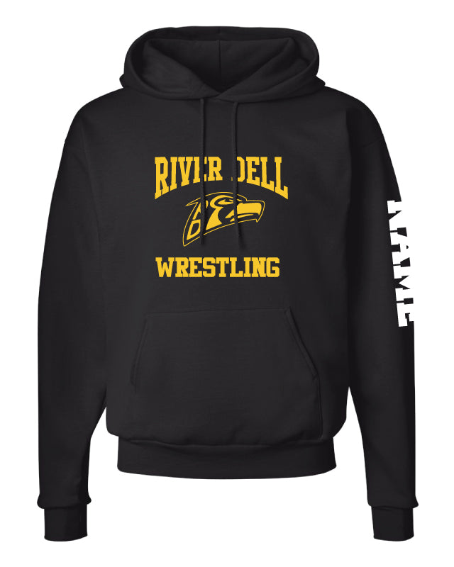 River Dell Wrestling Cotton Hoodie - Black - 5KounT