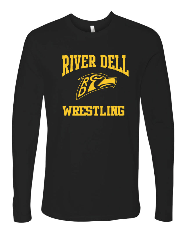 River Dell Wrestling Long Sleeve Cotton Crew - Black - 5KounT