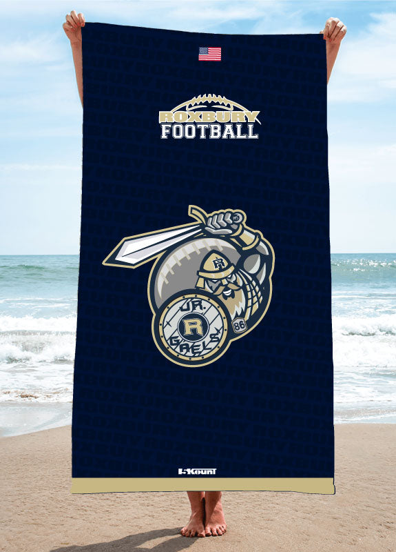 Roxbury Football Sublimated Beach Towel - 5KounT2018
