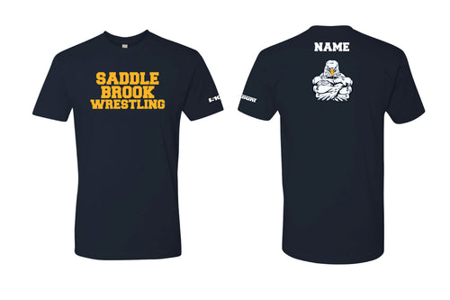 Saddle Brook Youth Wrestling Cotton Crew Tee - Navy / Gold