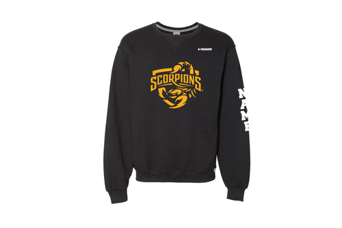 Scorpions Wrestling Russell Athletic Cotton Crewneck Sweatshirt - Black (Design 1) - 5KounT