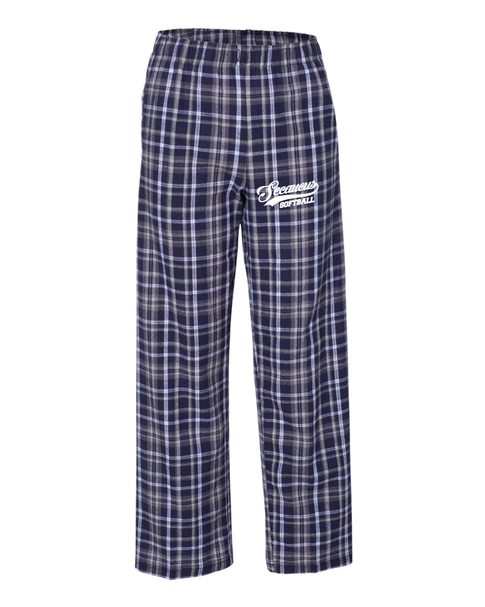 Secaucus Softball Flannel Pajama Pants - Navy Plaid