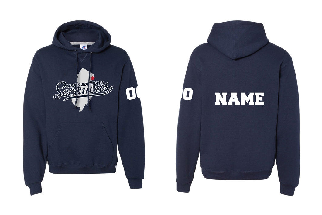 Secaucus Men's Softball  Russell Athletic Cotton Hoodie - Navy - 5KounT