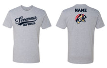 Secaucus softball Cotton Crew Tee - Navy/Heather - 5KounT2018