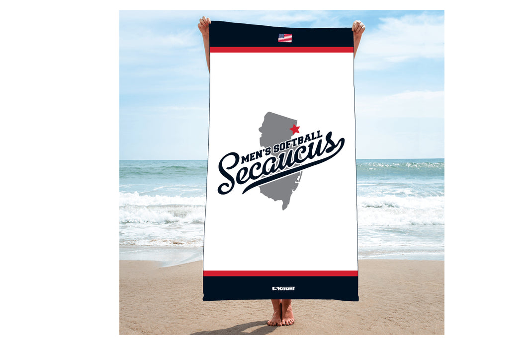 Secaucus Men's Softball Sublimated Beach Towel - 5KounT