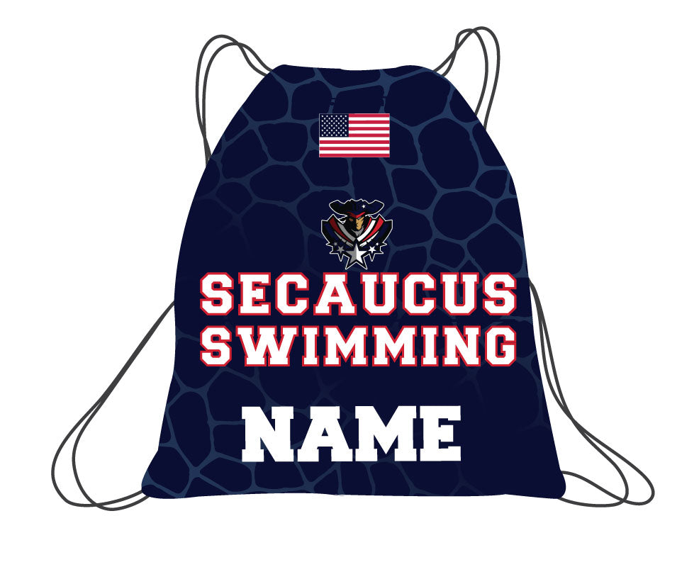 Secaucus Swimming Sublimated Drawstring Bag - 5KounT2018