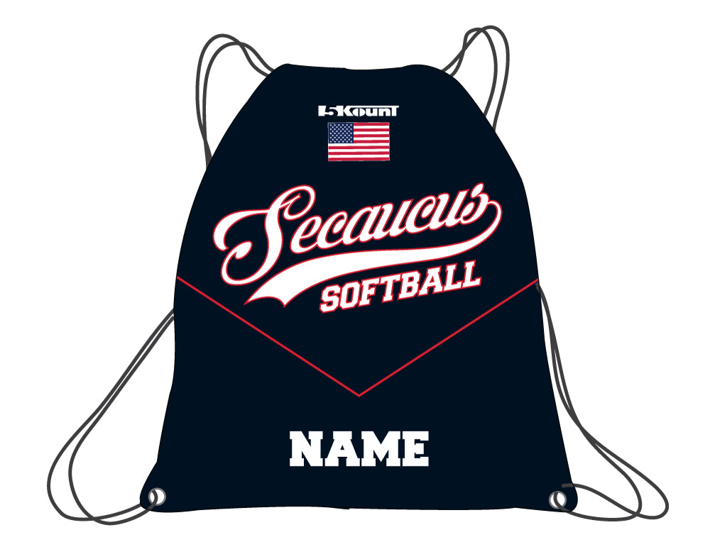 Secaucus Softball Sublimated Drawstring Bag - 5KounT2018