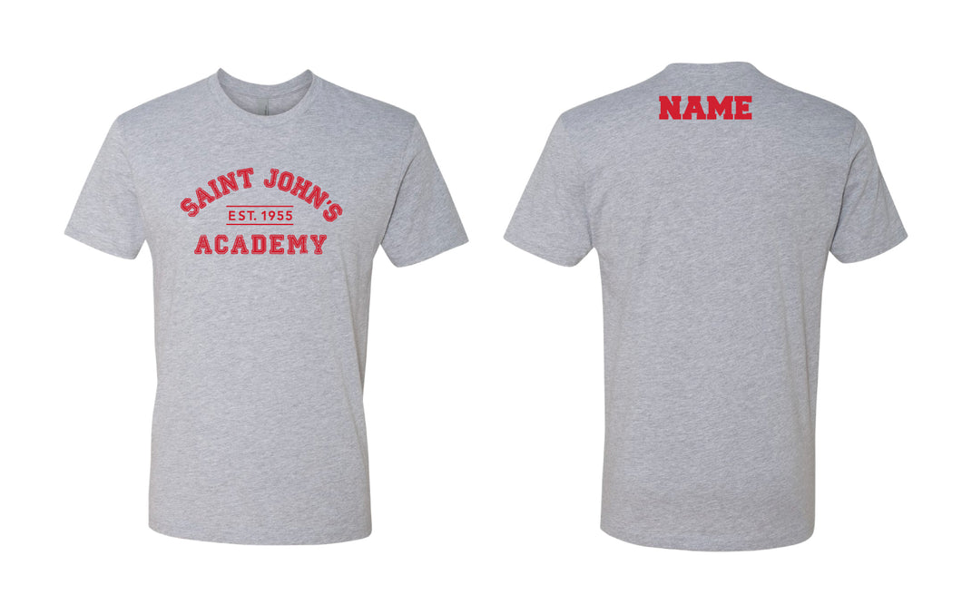 Saint John's Academy Cotton Crew Tee - Grey (Gym Approved) - 5KounT2018