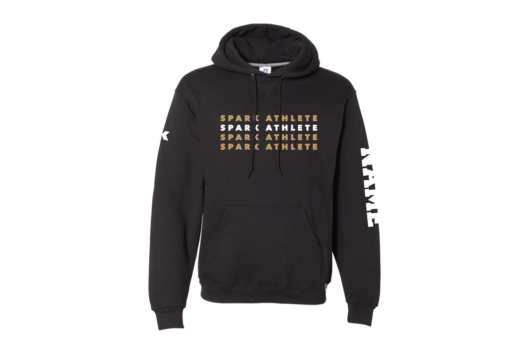 Spark Athlete Russell Athletic Cotton Hoodie - Black Design 1