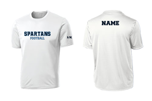 Spartans Football Dryfit Performance Tee - White