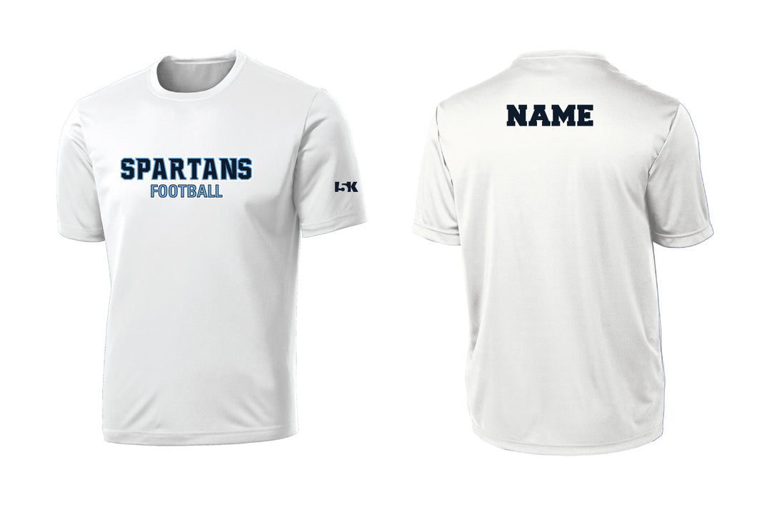 Spartans Football Dryfit Performance Tee - White