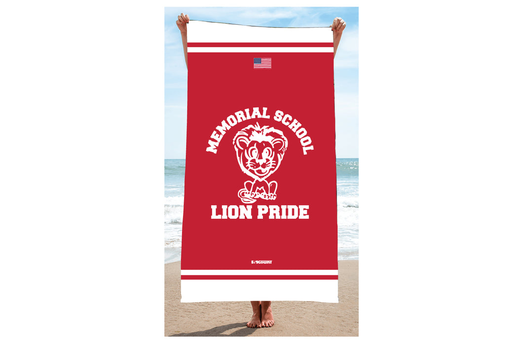 Memorial Elementary School Sublimated Beach Towel
