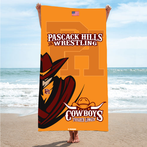 Pascack Hills Jr Wrestling Sublimated Beach Towel - 5KounT2018