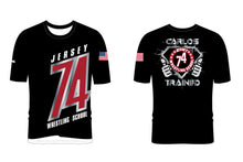 Jersey 74 Wrestling School Sublimated Fight Shirt - Black (Design 2)