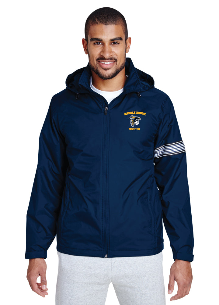Saddle Brook Soccer All Season Hooded Men's Jacket - Navy (Team and Coaches ONLY) - 5KounT2018