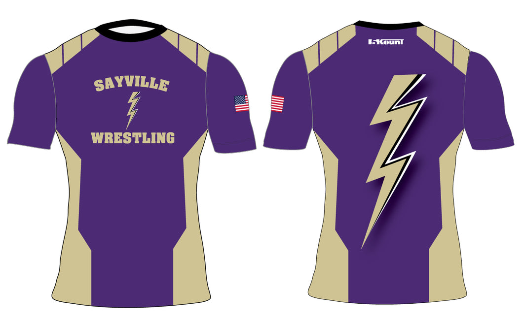 Sayville HS Wrestling Sublimated Compression Shirt 2 - 5KounT