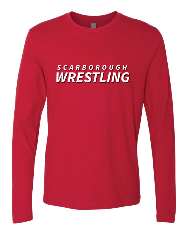 Scarborough Wrestling Long Sleeve Cotton Crew - Red - 5KounT