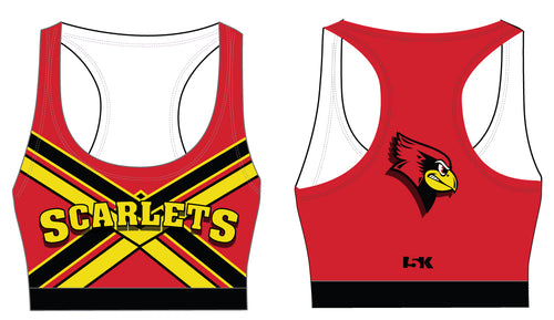 Scarlets Cheer Sublimated Sports Bra - Stripes - 5KounT