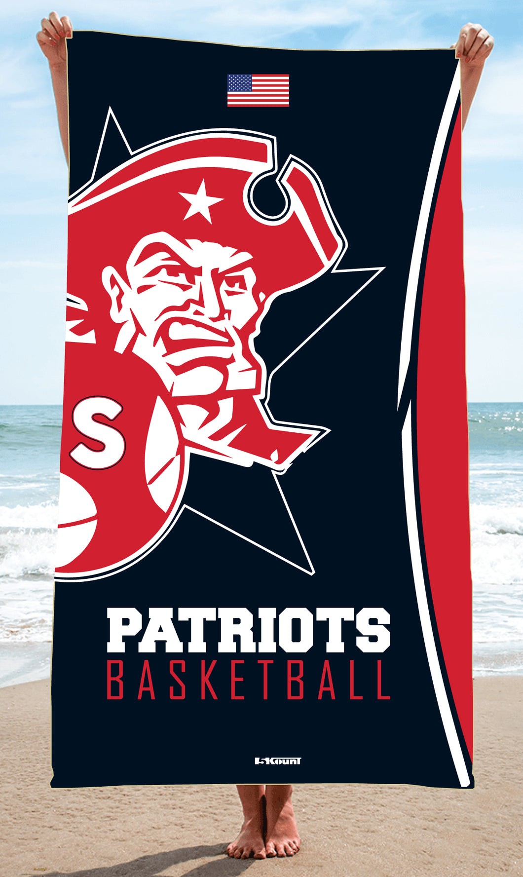 Secaucus Basketball Sublimated Beach Towel - 5KounT2018