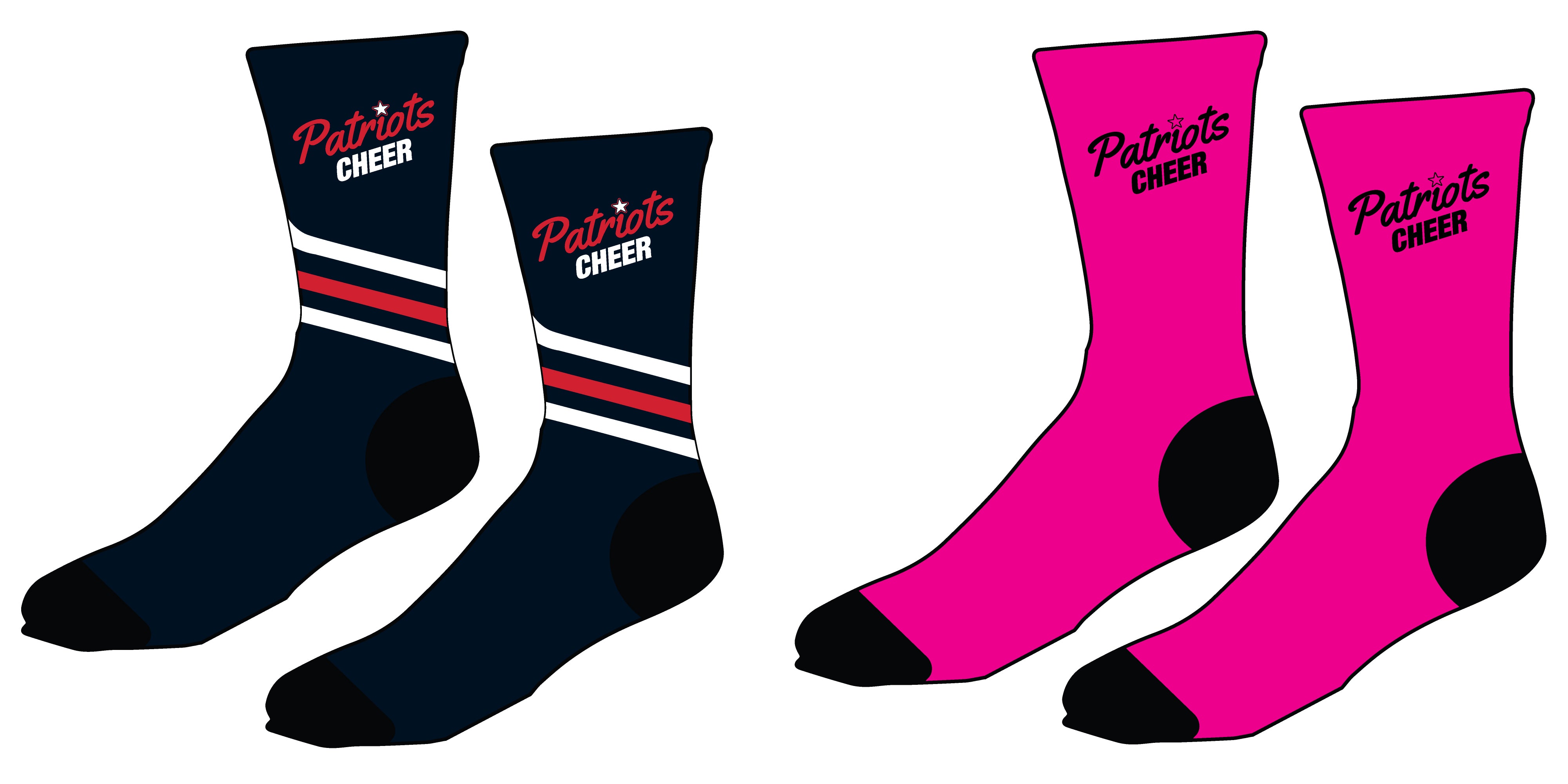 Knee High Personalized I Love Cheer Design Socks Custom Cheer