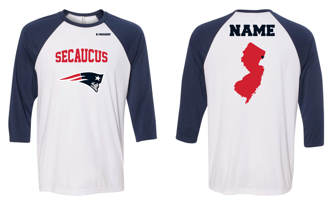 Secaucus Community Baseball Shirt - White/Navy - 5KounT2018