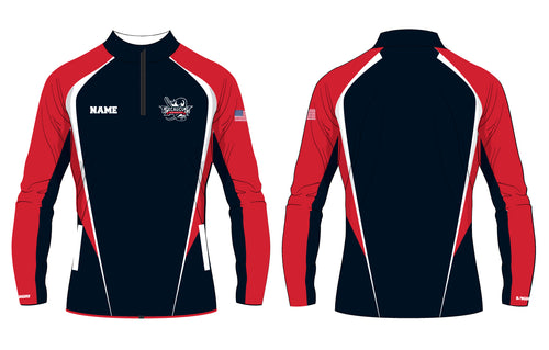 Secaucus Hockey Sublimated Quarter Zip - Navy - 5KounT2018