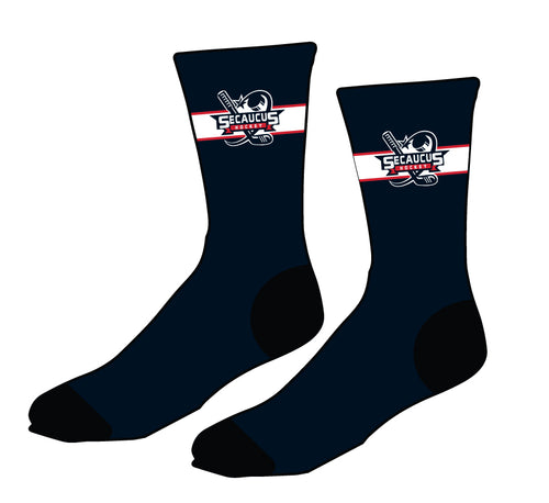 Secaucus Hockey Sublimated Socks - Navy - 5KounT2018