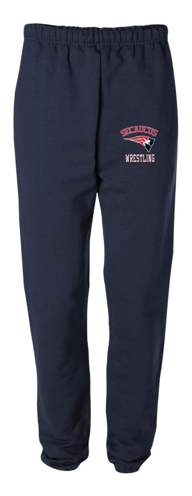 Secaucus Wrestling Cotton Sweatpants - Navy - 5KounT2018