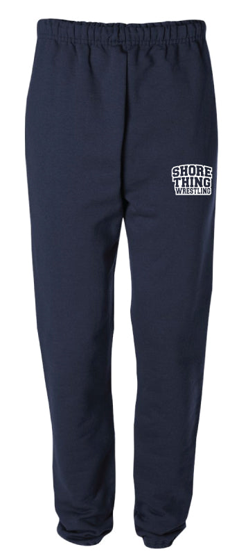 Shore Thing Wrestling Cotton Sweatpants - Navy - 5KounT