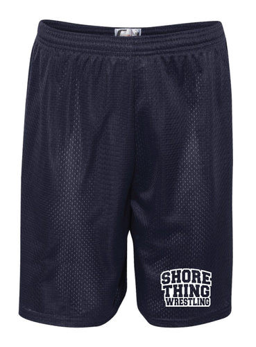 Shore Thing Wrestling Tech Shorts - Navy - 5KounT