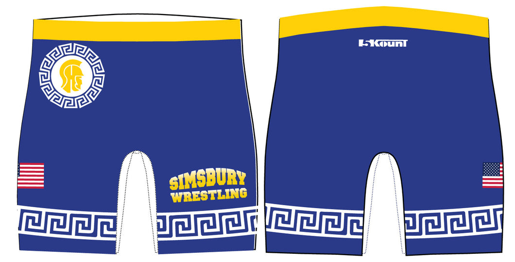 Simsbury Wrestling Sublimated Compression Shorts - 5KounT