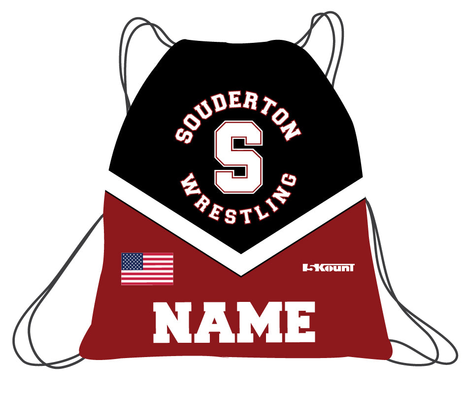 Souderton Wrestling Sublimated Drawstring Bag - 5KounT2018