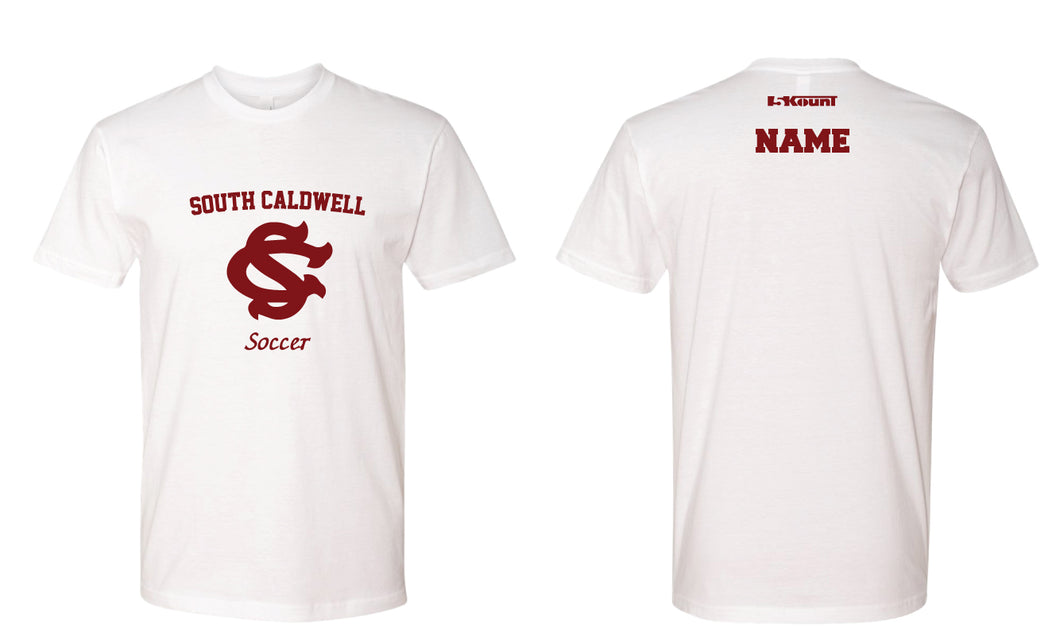 South Caldwell Soccer Cotton Crew Tee - White - 5KounT