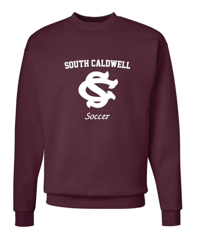 South Caldwell Soccer Crewneck Sweatshirt - Maroon - 5KounT