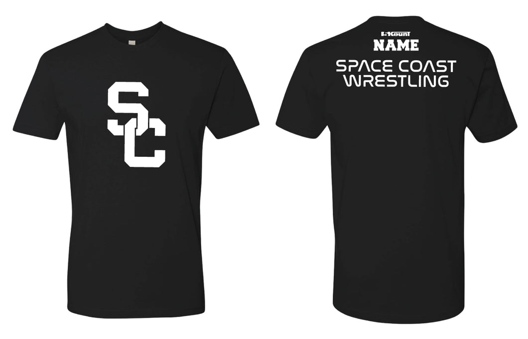 Space Coast HS Wrestling Unisex Cotton Crew Tee - Black - 5KounT