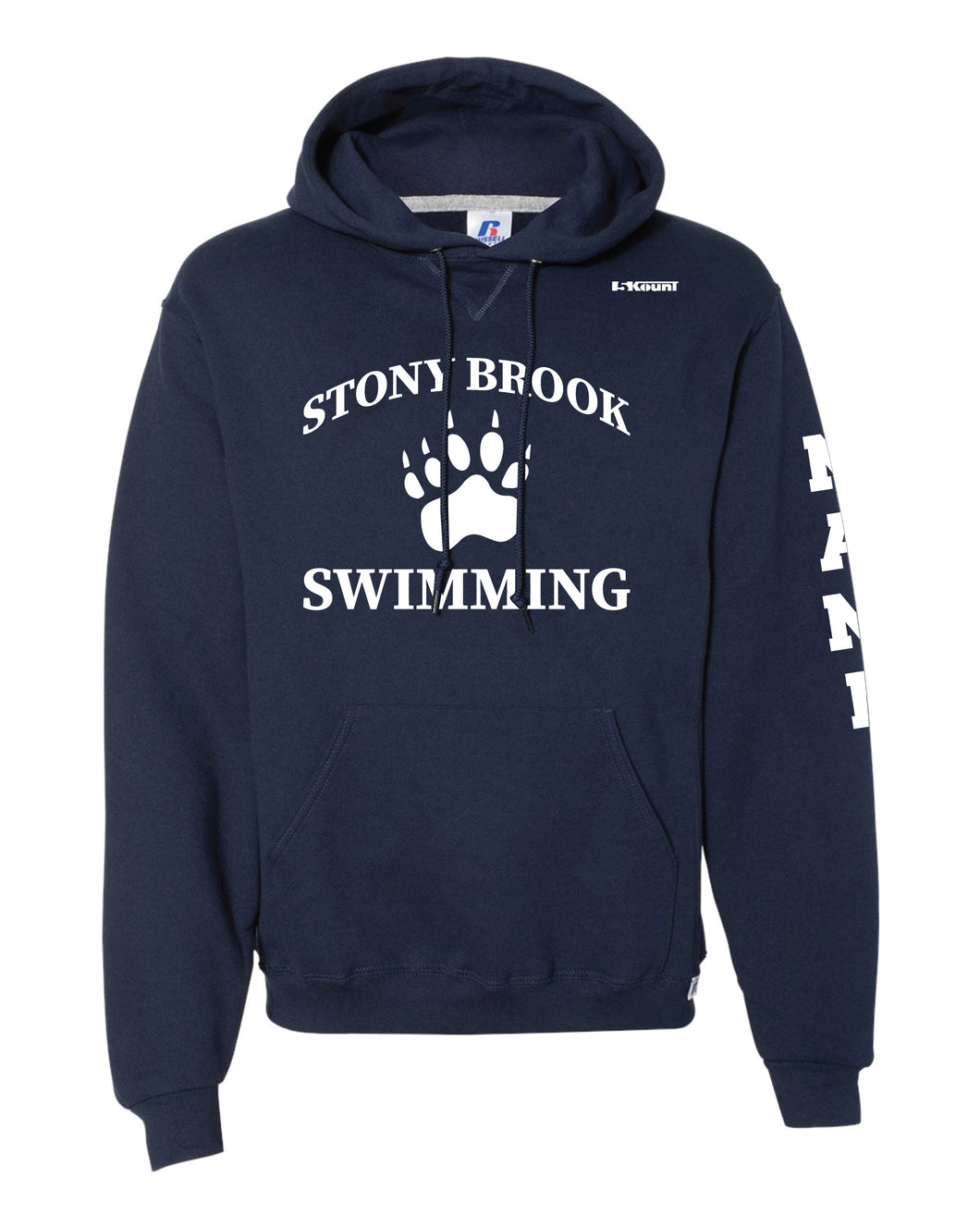 Stony Brook Swimming Russell Athletic Cotton Hoodie - Navy - 5KounT2018