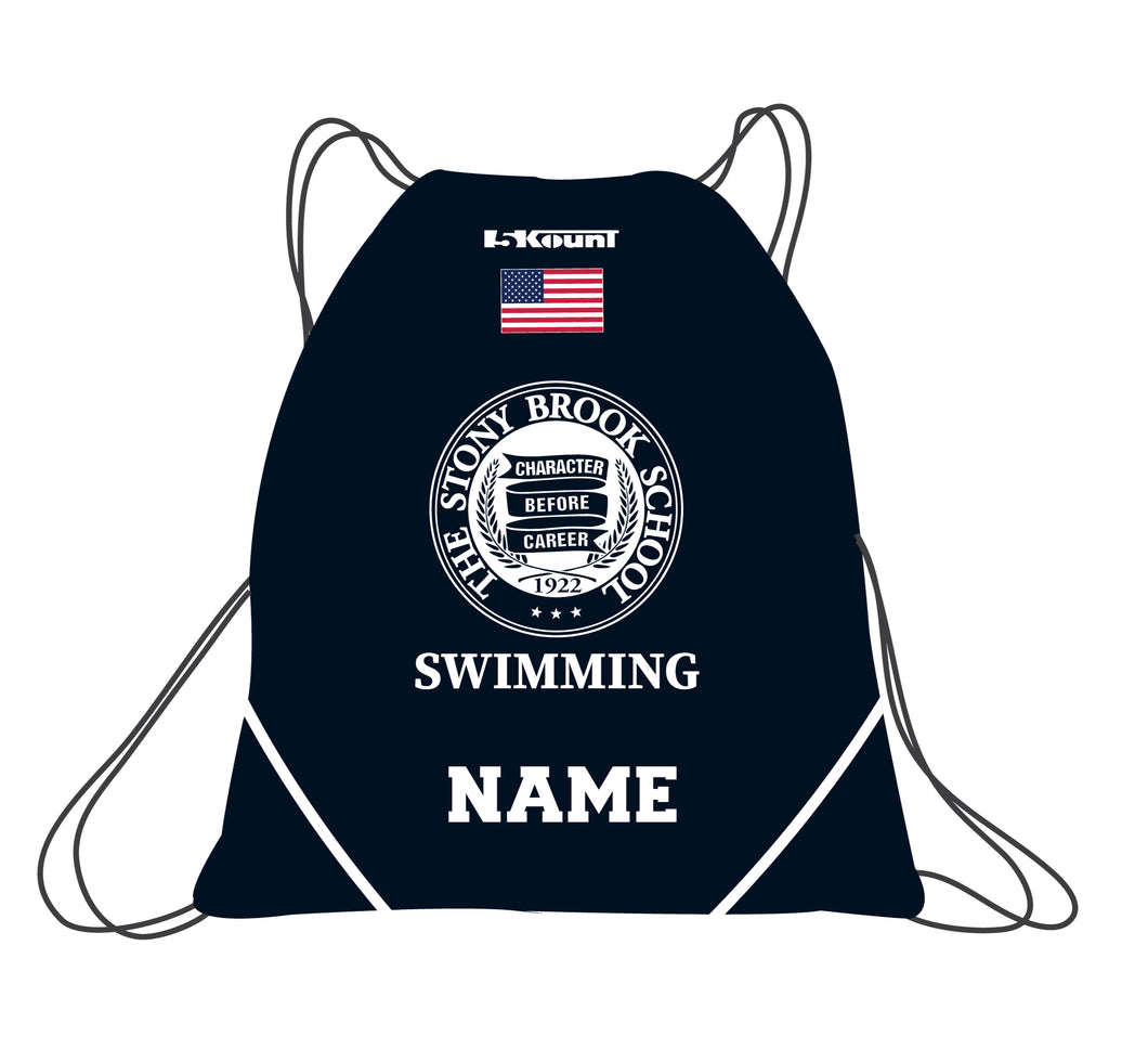 Stony Brook Swimming Sublimated Drawstring Bag - 5KounT2018