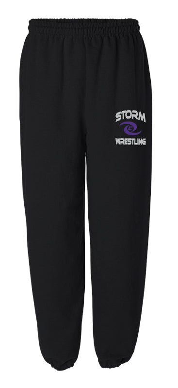 Storm Wrestling Cotton Sweatpants - Black - 5KounT