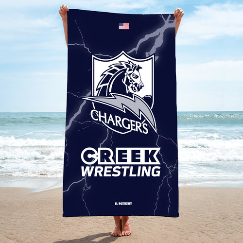 Creek Wrestling Sublimated Beach Towel - 5KounT2018